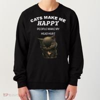 Cat ForWomen Funny Cat For Cat DadMom Love Women's Sweatshirt thumb 0