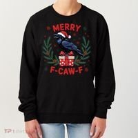 Christmas F-Caw-F Funny Raven XMas Women's Sweatshirt thumb 0