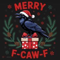 Christmas F-Caw-F Funny Raven XMas Coaster thumb 2