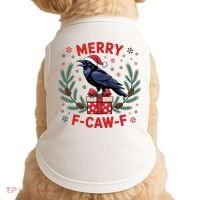 Christmas F-Caw-F Funny Raven XMas Doggie Tank thumb 0