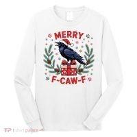 Christmas F-Caw-F Funny Raven XMas Long Sleeve Shirt thumb 0