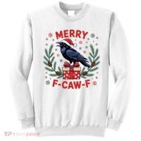 Christmas F-Caw-F Funny Raven XMas Sweatshirt thumb 0
