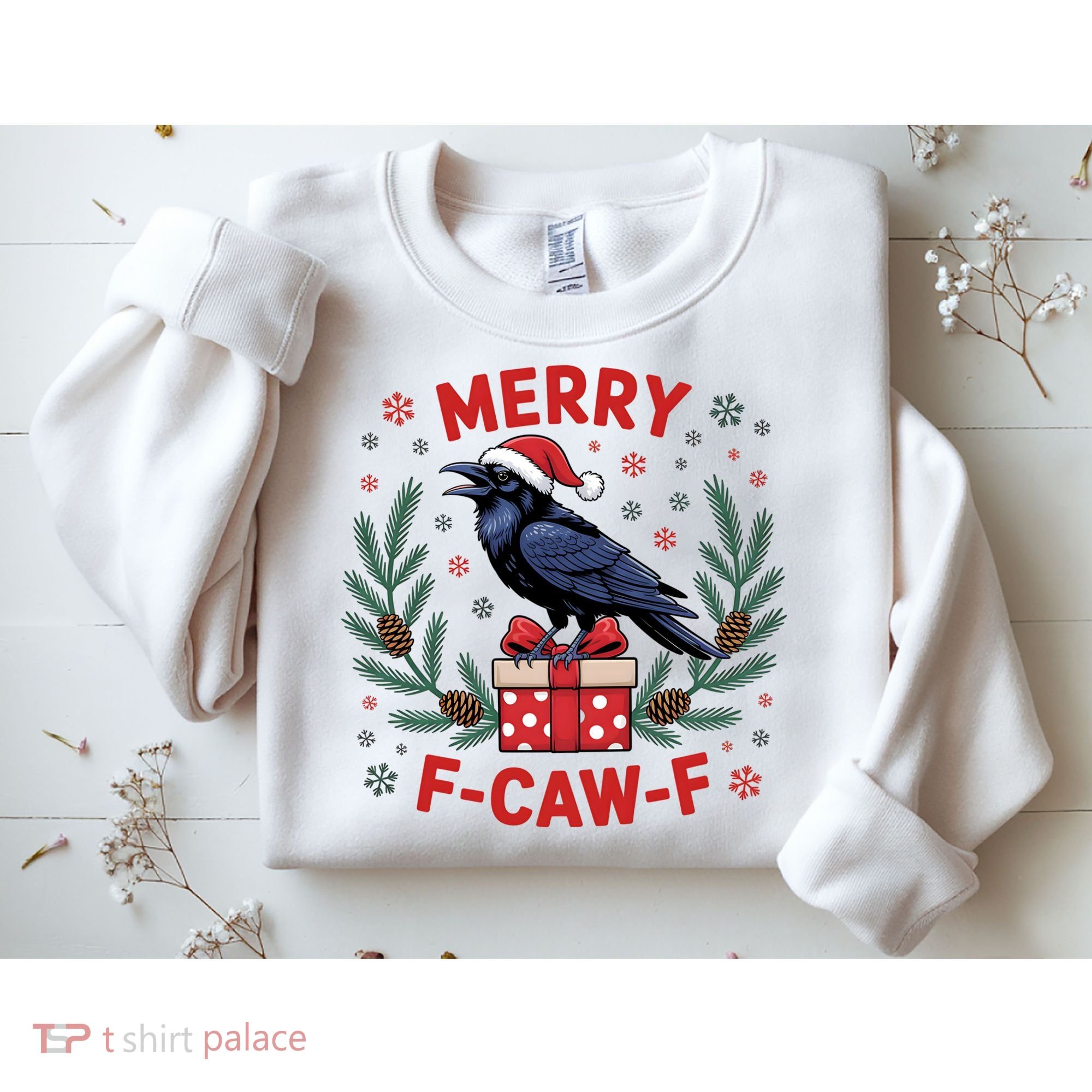 Christmas F-Caw-F Funny Raven XMas Sweatshirt