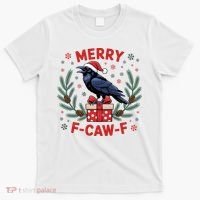 Christmas F-Caw-F Funny Raven XMas T-Shirt thumb 0