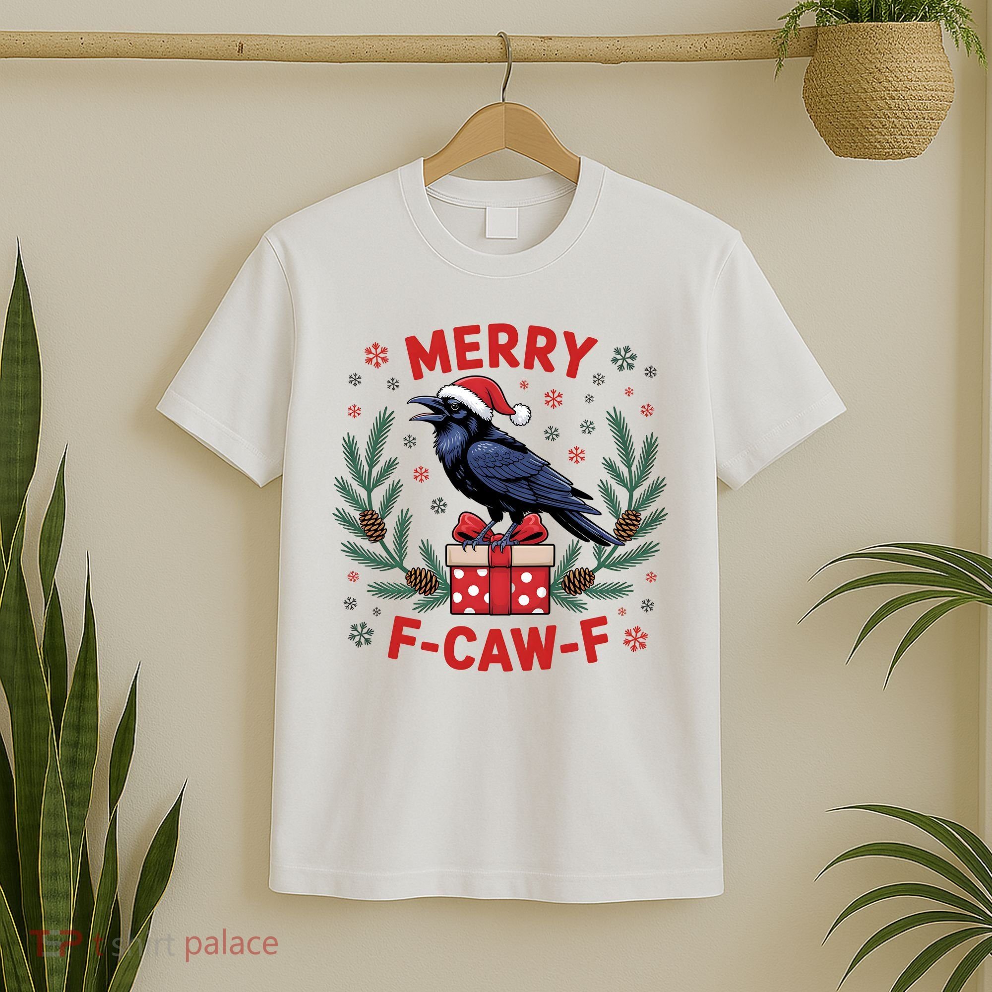 Christmas F-Caw-F Funny Raven XMas T-Shirt