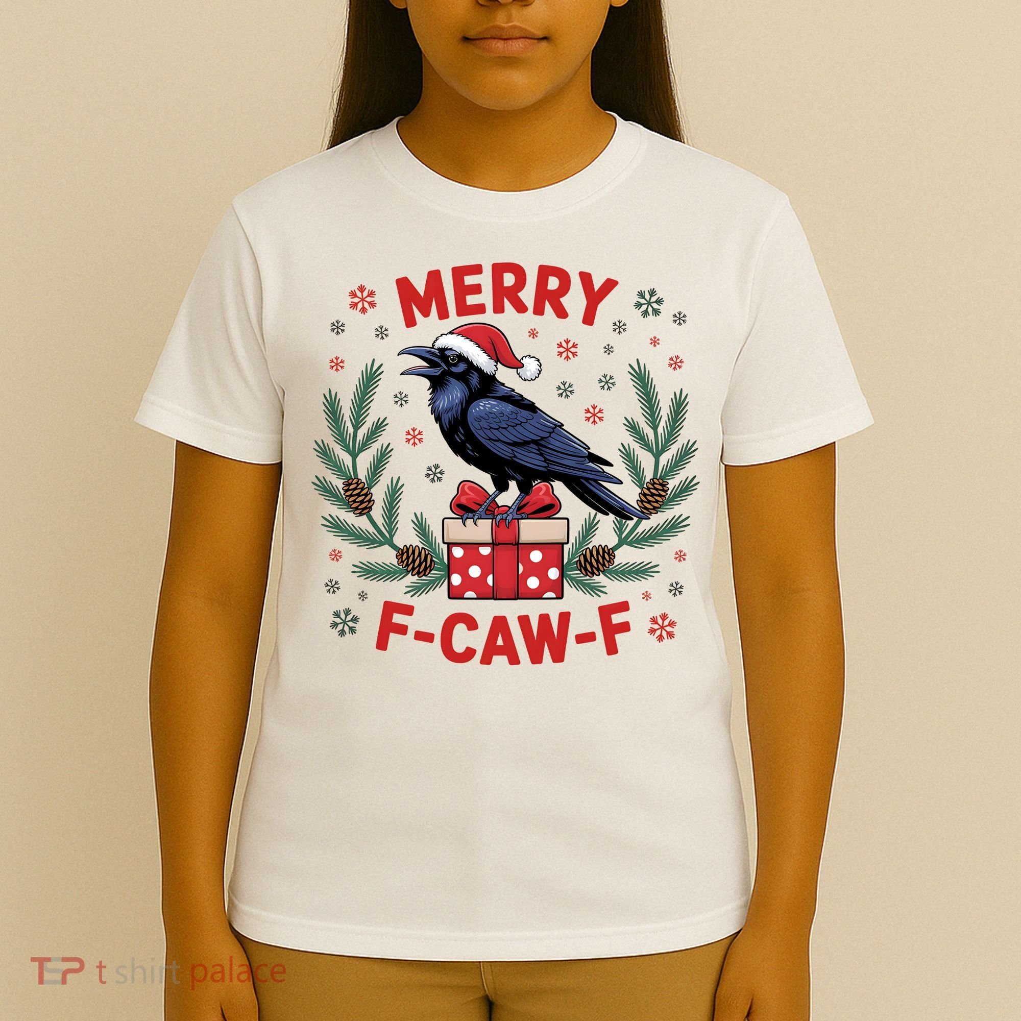 Christmas F-Caw-F Funny Raven XMas T-Shirt