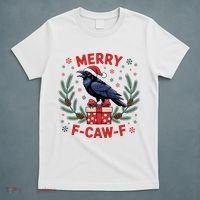 Christmas F-Caw-F Funny Raven XMas T-Shirt thumb 5