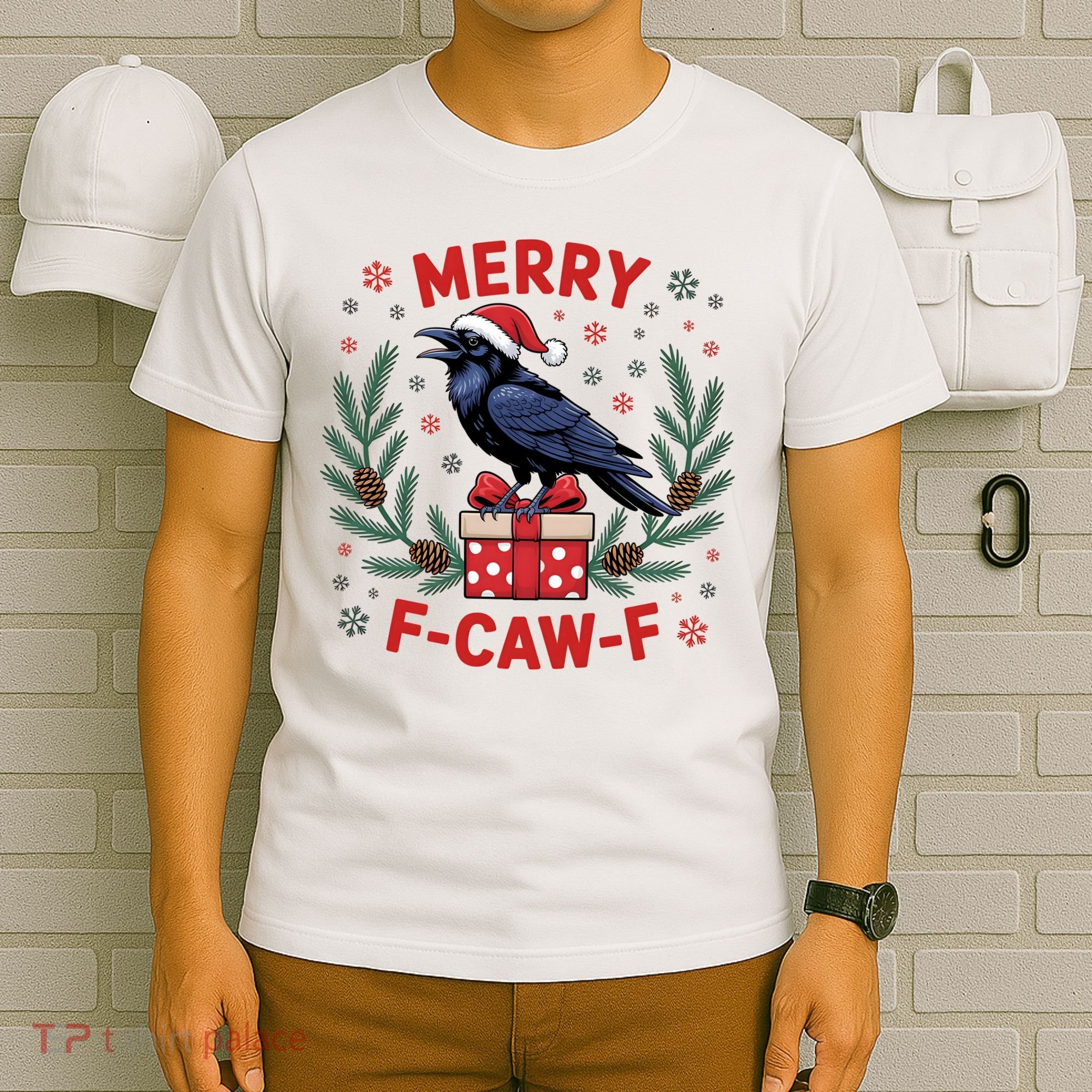 Christmas F-Caw-F Funny Raven XMas T-Shirt