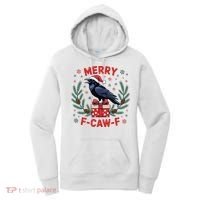 Christmas F-Caw-F Funny Raven XMas Women's Hoodie thumb 0