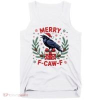 Christmas F-Caw-F Funny Raven XMas Tank Top thumb 0