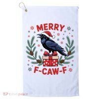 Christmas F-Caw-F Funny Raven XMas Golf Towel thumb 0