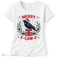 Christmas F-Caw-F Funny Raven XMas Women's T-Shirt thumb 0