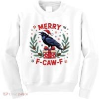 Christmas F-Caw-F Funny Raven XMas Kids Sweatshirt thumb 0