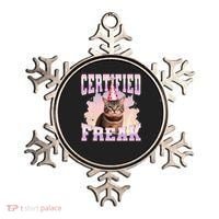 Certified Freak Funny Cat Joke Meme Cement Cursed Cat Ornament thumb 0