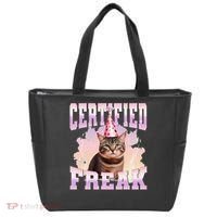 Certified Freak Funny Cat Joke Meme Cement Cursed Cat Tote Bag thumb 0