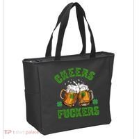 Cheers Fuckers Funny St Patrick's Day Beer Tote Bag thumb 2