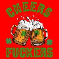 Cheers Fuckers Funny St Patrick's Day Beer Santa Hat thumb 1