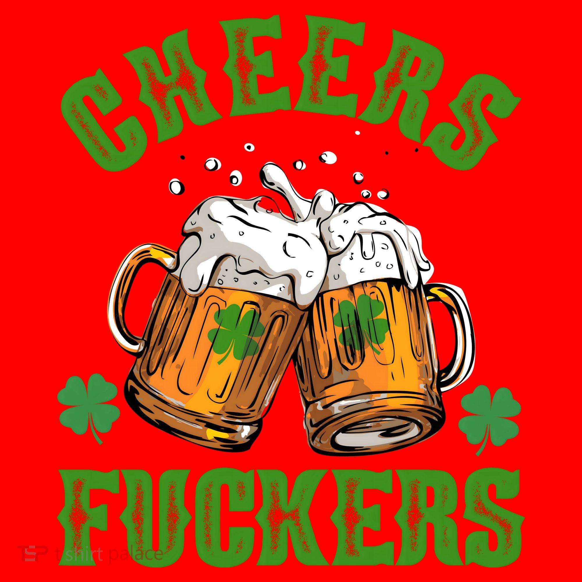 Cheers Fuckers Funny St Patrick's Day Beer Santa Hat