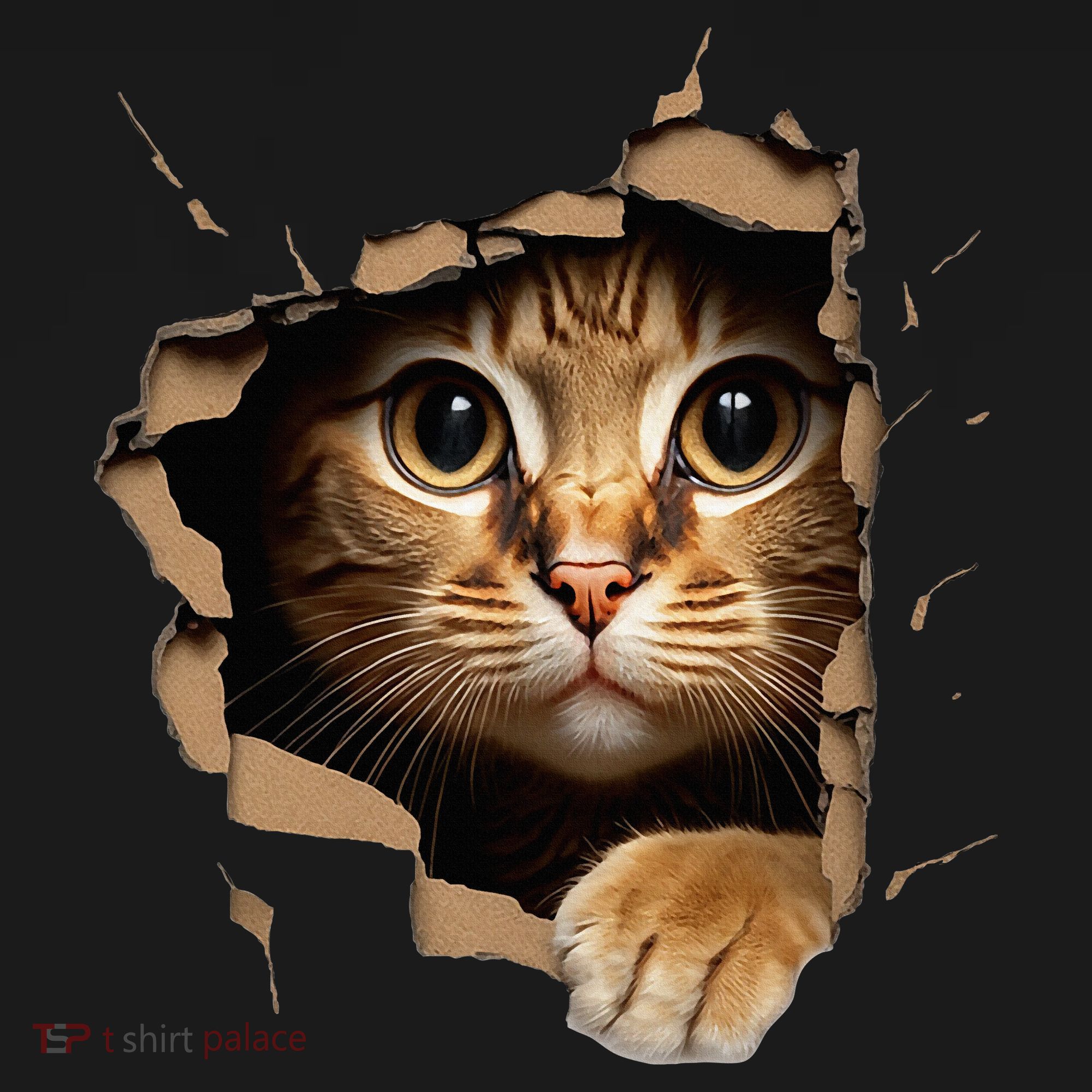 Cute kitten looks from torn fabric - Cats  Backpack