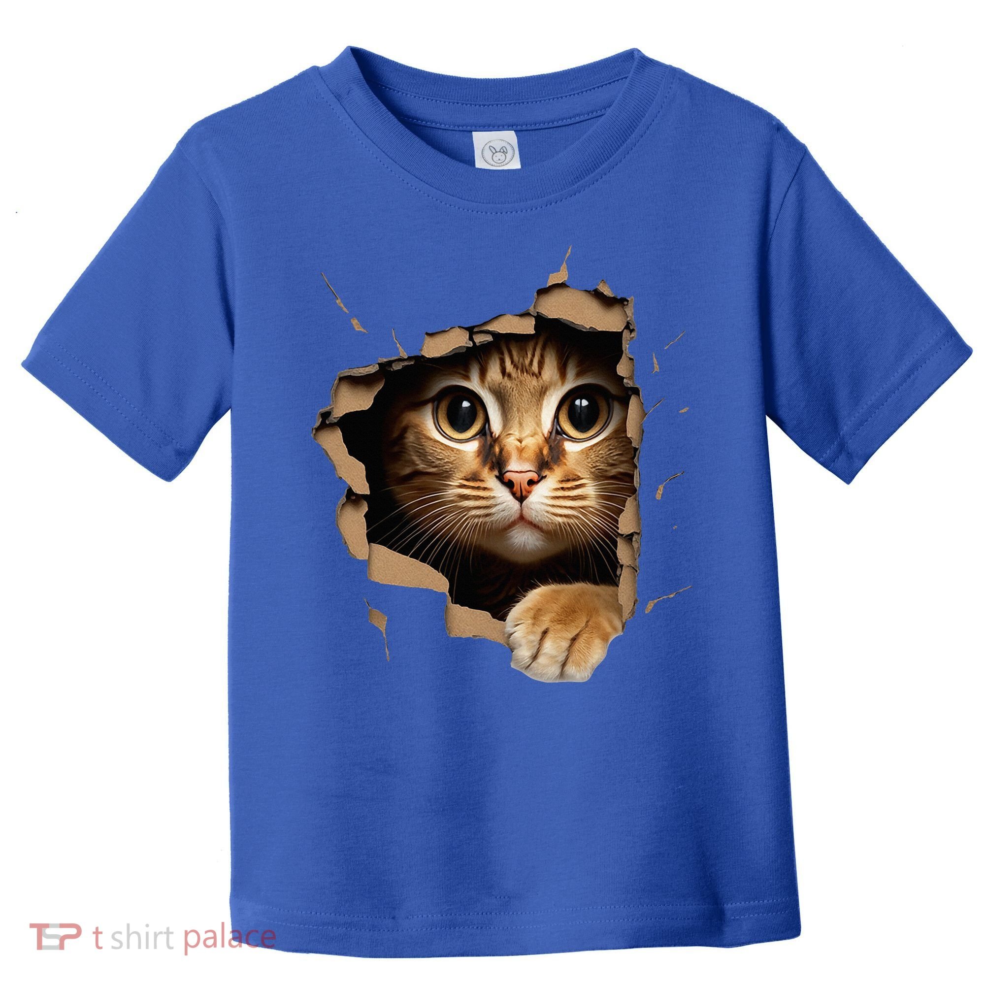 Cute kitten looks from torn fabric - Cats  Toddler T-Shirt
