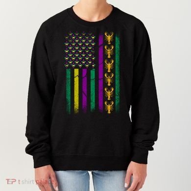 Crawfish Fleur-De-Lis Flag Mardi Gras  Women's Sweatshirt