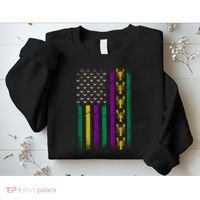 Crawfish Fleur-De-Lis Flag Mardi Gras  Sweatshirt thumb 2