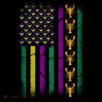 Crawfish Fleur-De-Lis Flag Mardi Gras  Sweatshirt thumb 3