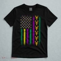 Crawfish Fleur-De-Lis Flag Mardi Gras  T-Shirt thumb 5