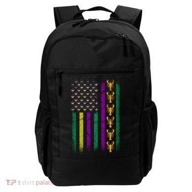 Crawfish Fleur-De-Lis Flag Mardi Gras  Backpack