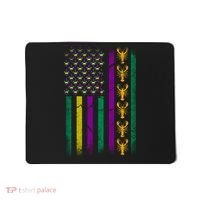 Crawfish Fleur-De-Lis Flag Mardi Gras  Mousepad thumb 0