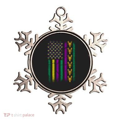 Crawfish Fleur-De-Lis Flag Mardi Gras  Ornament