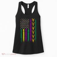 Crawfish Fleur-De-Lis Flag Mardi Gras  Women's Tank Top thumb 0
