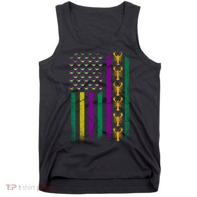 Crawfish Fleur-De-Lis Flag Mardi Gras  Tank Top