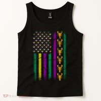 Crawfish Fleur-De-Lis Flag Mardi Gras  Tank Top thumb 2
