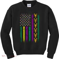 Crawfish Fleur-De-Lis Flag Mardi Gras  Kids Sweatshirt thumb 0