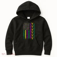 Crawfish Fleur-De-Lis Flag Mardi Gras  Kids Hoodie thumb 0