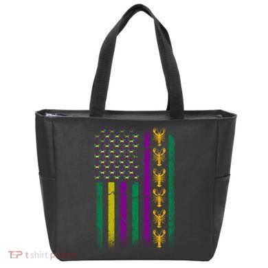 Crawfish Fleur-De-Lis Flag Mardi Gras  Tote Bag