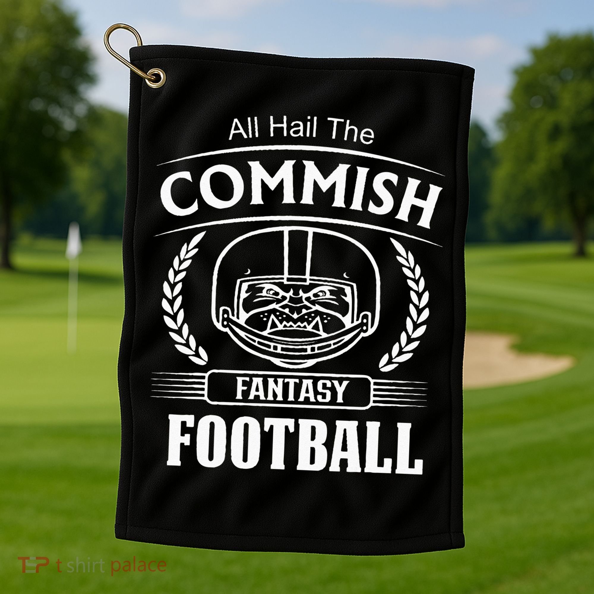 Commissioner Fantasy Football Funny Commish Golf Towel