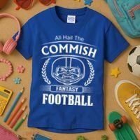 Commissioner Fantasy Football Funny Commish Kids T-Shirt thumb 3