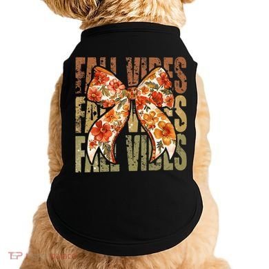 Coquette Floral Fall Vibes Autumn Doggie Tank