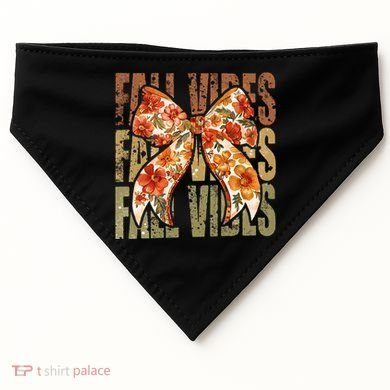 Coquette Floral Fall Vibes Autumn USA-Made Doggie Bandana