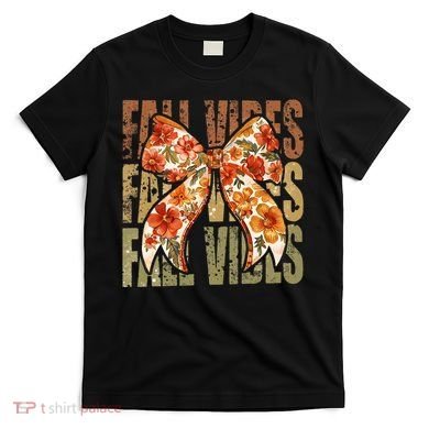 Coquette Floral Fall Vibes Autumn T-Shirt