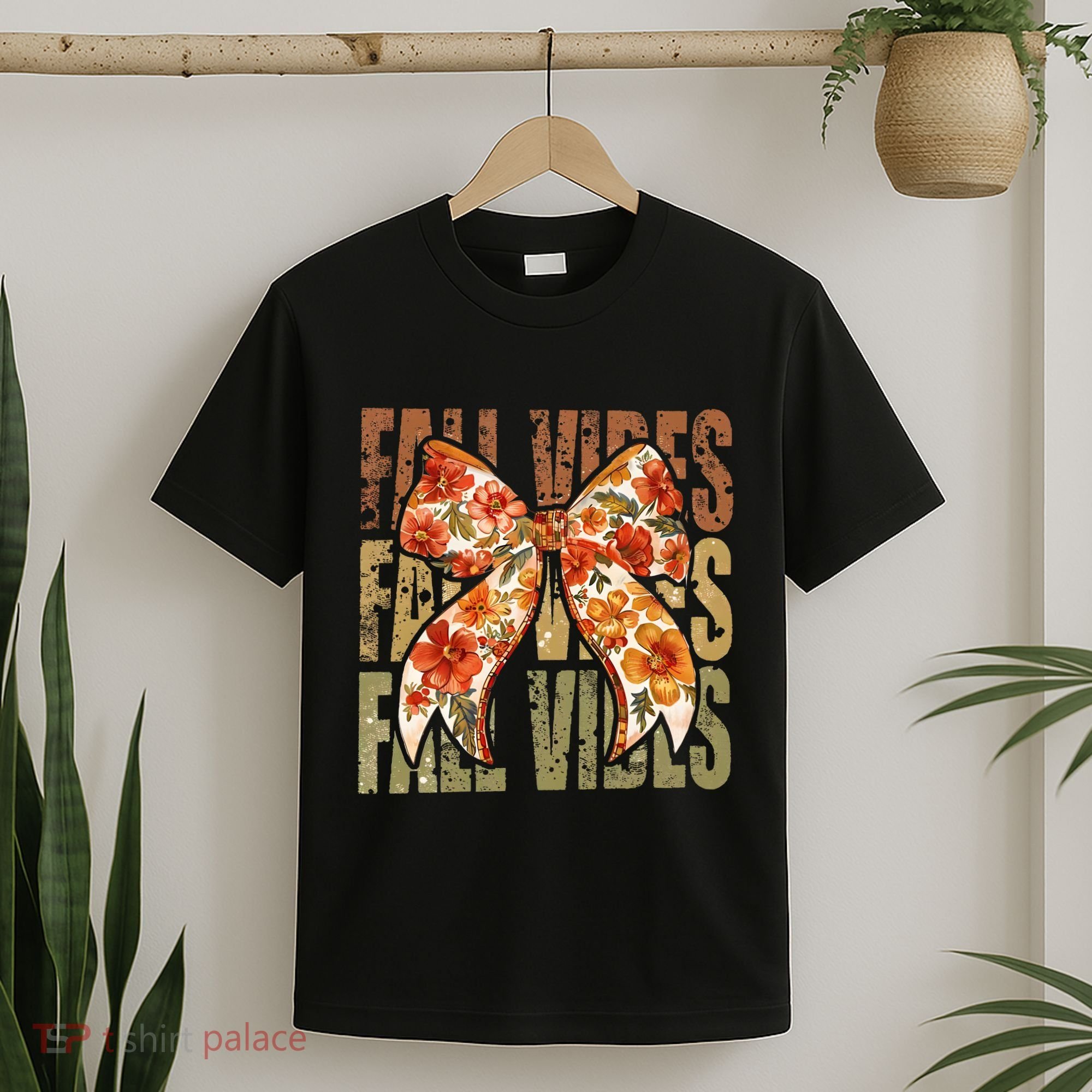 Coquette Floral Fall Vibes Autumn T-Shirt