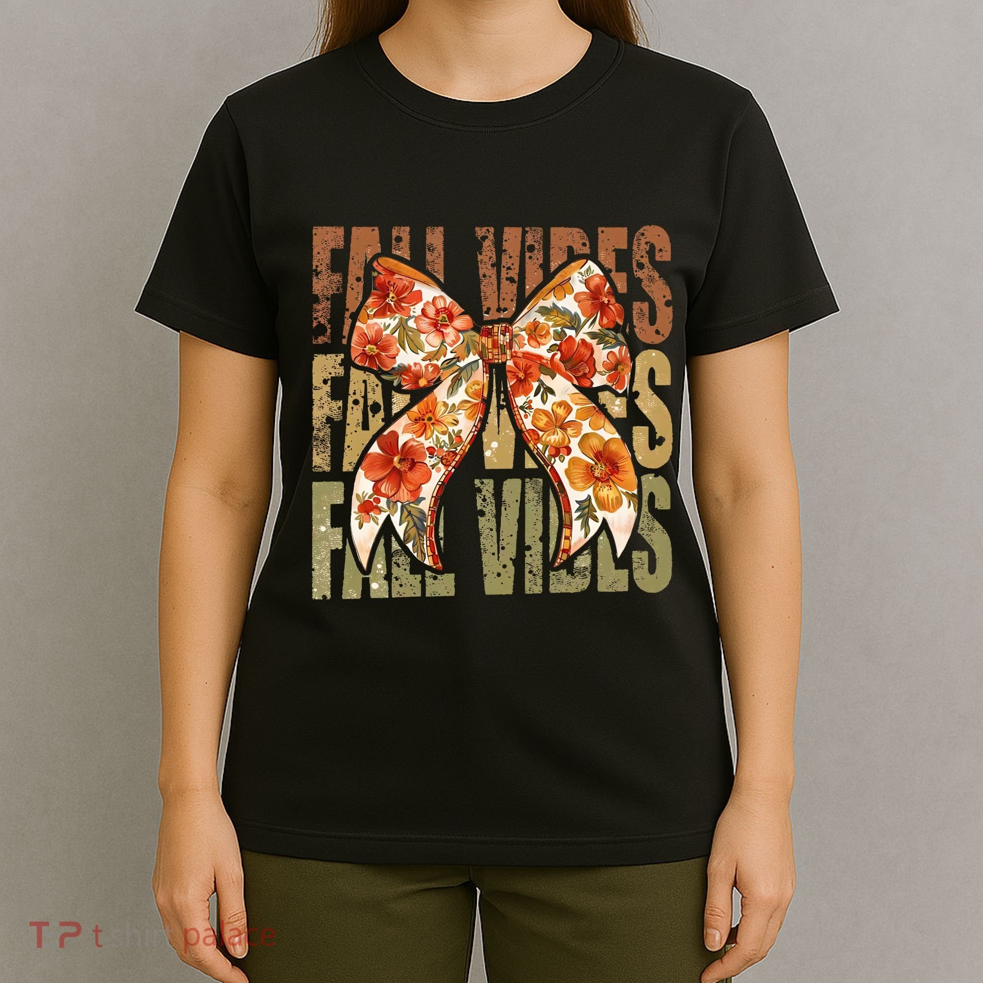 Coquette Floral Fall Vibes Autumn T-Shirt