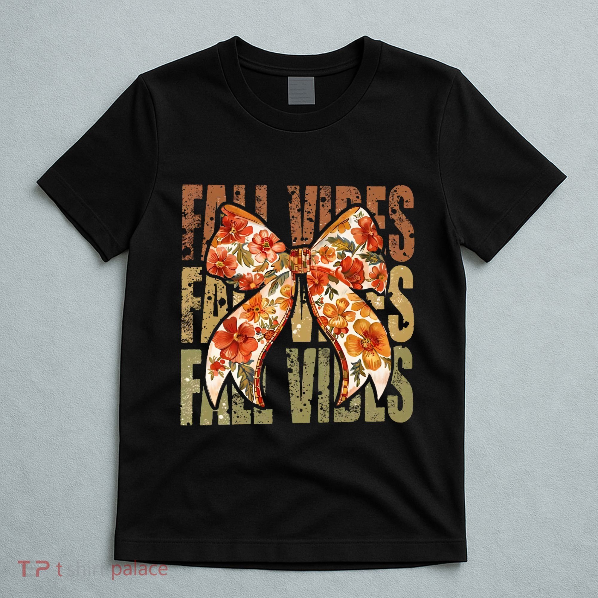 Coquette Floral Fall Vibes Autumn T-Shirt