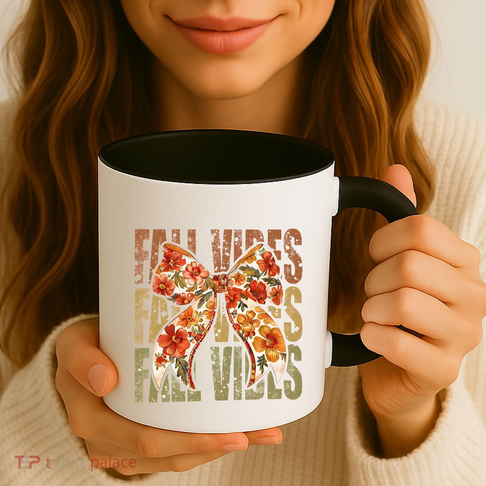Coquette Floral Fall Vibes Autumn Coffee Mug