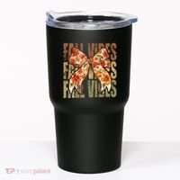 Coquette Floral Fall Vibes Autumn Tumbler thumb 0