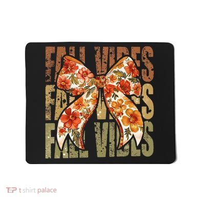 Coquette Floral Fall Vibes Autumn Mousepad