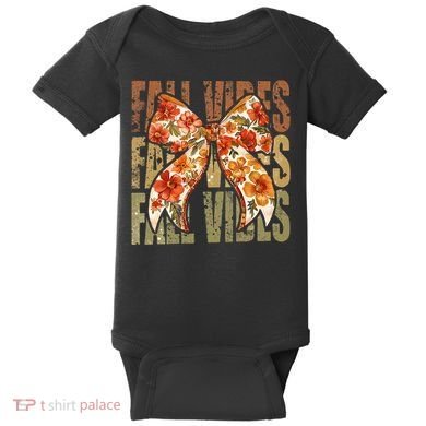 Coquette Floral Fall Vibes Autumn Baby Bodysuit