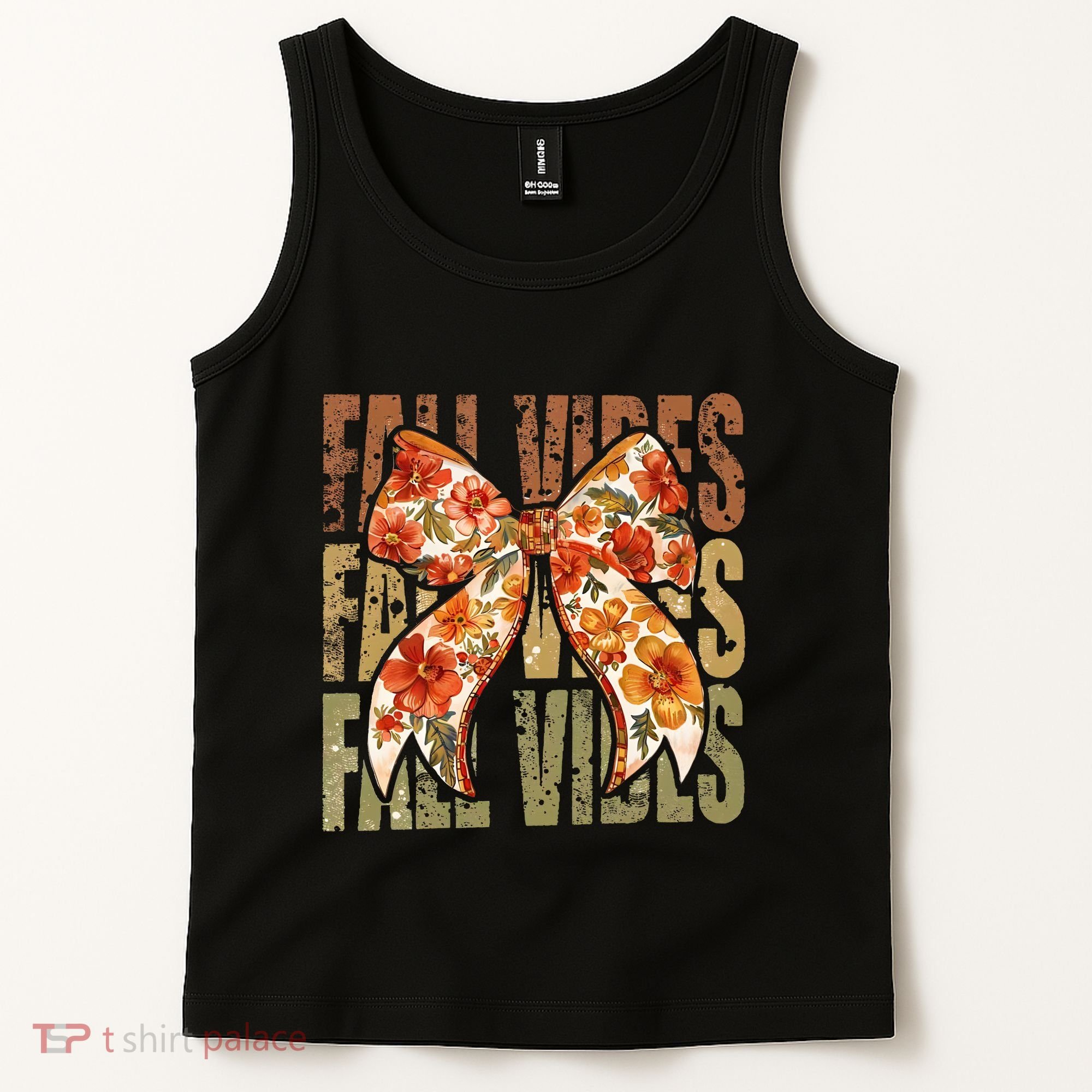 Coquette Floral Fall Vibes Autumn Tank Top
